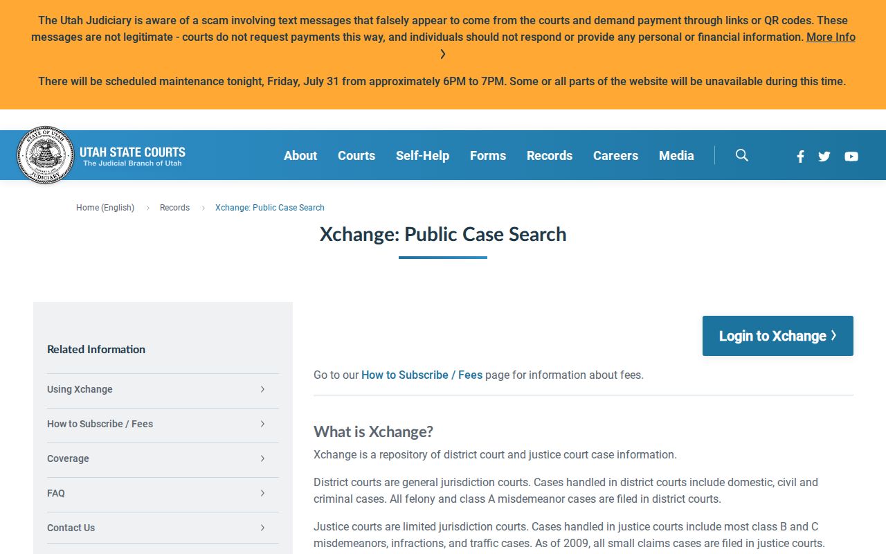 North Salt Lake people search with Utah Courts Xchange records